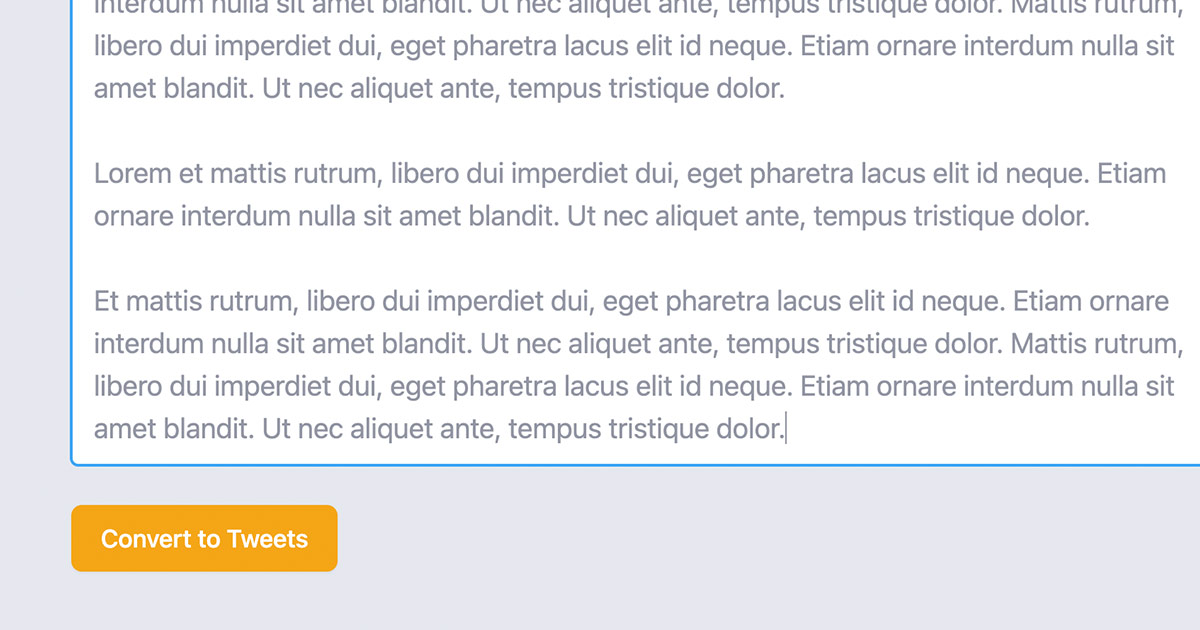 Convert Text to Tweets